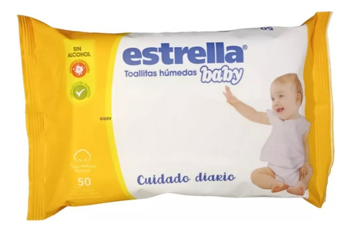 Estrella Baby Toallitas Humedas Cuidado Diario X 50un