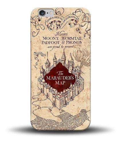 Estuche Forro Carcasa Harry Potter Map Xiaomi Motorola Asus