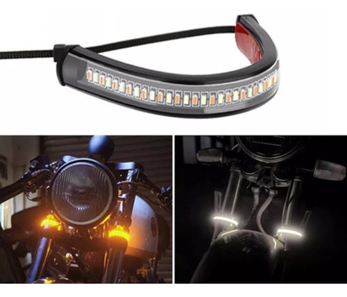 Direccionales Y Cuarto Led Para Barras De Moto Harley Y Otra