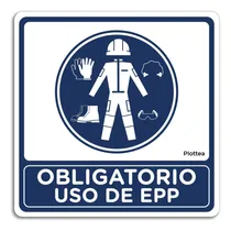 Comprar Señalamiento Uso Obligatorio De Epp Letrero Señal 20x20