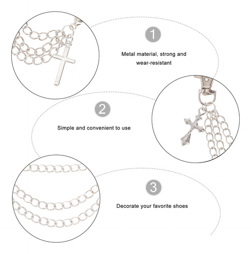 1 Par De Elegantes Cadenas Para Zapatos Con Colgante De Robo