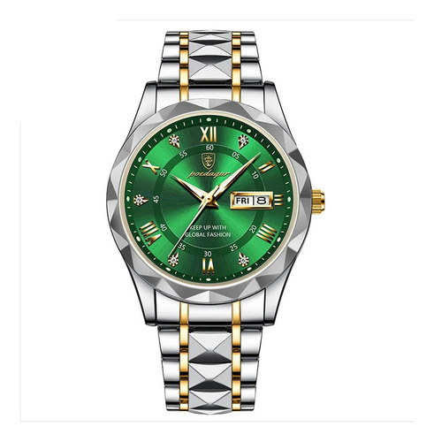 Reloj de calendario de cuarzo luminoso Poedagar 615 para hombre