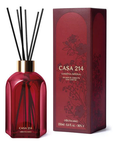 Boticário Casa 214 Gardênia Imperial Difusor Ambiente 250ml