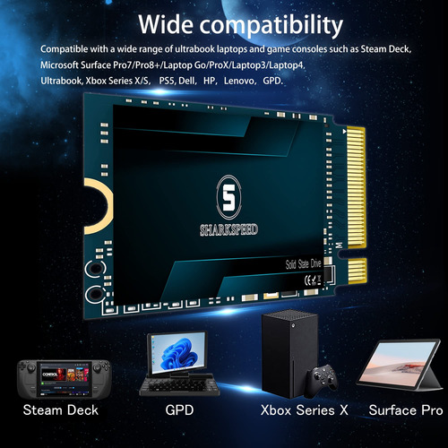 Unidad De Estado Sólido M.2 2230 1tb Nvme Pcie Gen4.0x4 Para