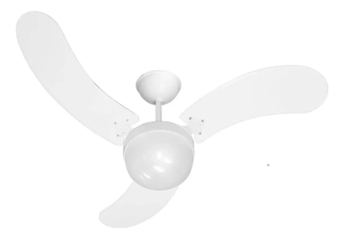 Ventilador Teto New Montana 3 Pás Branco Venti Delta Silencioso 110v 92 Cm Branco Mdf Lacado 3