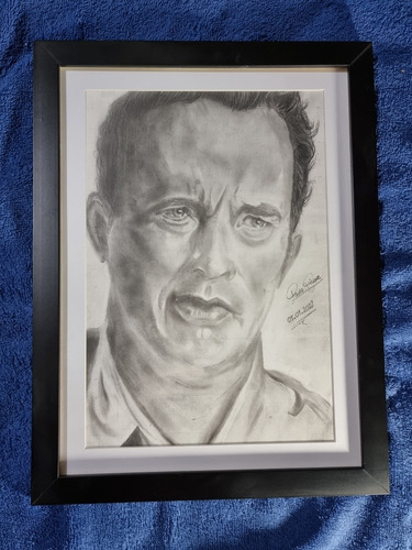 Encomenda De Desenhos Realistas Em Grafite A4 Emoldurado
