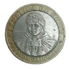 Moneda 100 Pesos Mal Acuñada  Chilf 