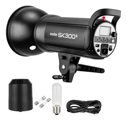 Flash Tocha Estúdio Godox Sk300 Ii + Panela Refletora | MercadoLivre