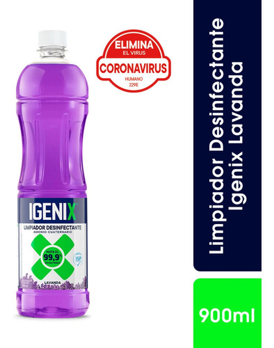 Limpiador Desinfinfectante Igenix Lavanda 900ml