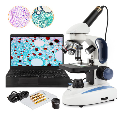 Amscope M158c-e Microscopio Monocular Compuesto, Oculares D.