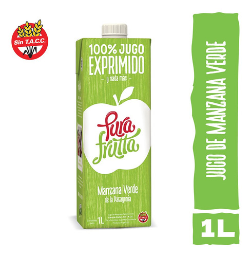 Jugo 100% Exprimido Manzana Verde X1l Pack X 8 - Pura Frutta