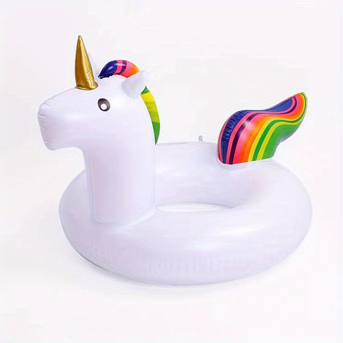 Inflable Piscina Anillo Natación Unicornio Niñas Rondon Color Blanco