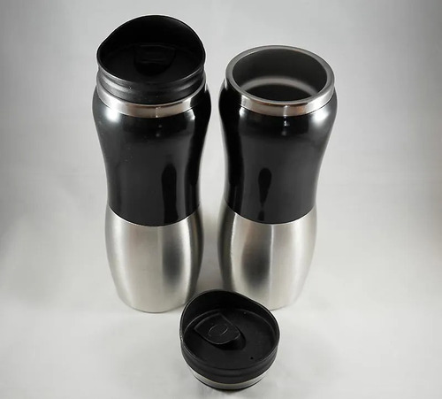 Coolers Vasos Térmicos De Acero Inoxidable Y Plástico Negro