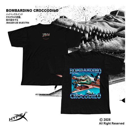 Remera Bombardino Crocodilo 2 Meme Internet Italian Brainrot