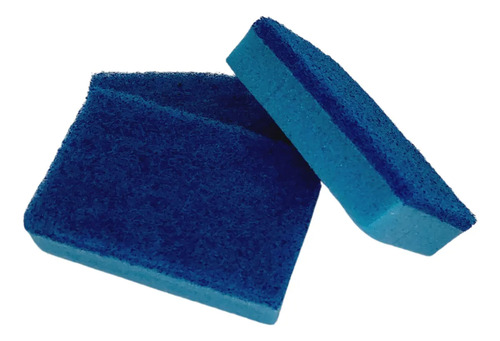 Kit 30 Esponjas Antiaderente Azul Não Risca Com Nota Fiscal