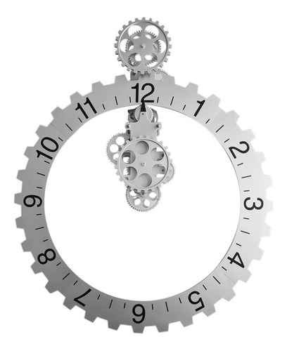 Kikkerland Reloj De Pared Big Hour Wheel Elegante 1706