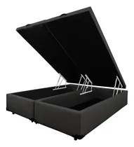 Comprar Cama Box Baúl Queen Bono, Tapizado En Tela Suede- Ártico