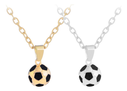 Elegante Conjunto De Collares Con Colgante De Fútbol Para Ho