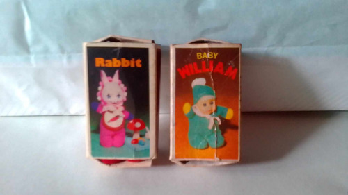 Muñequitos Baby William Y Rabbit  Decada Del 80 En Su Cajita