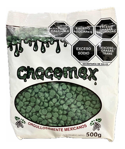 Chocolate Chocomex Chispas Color Verde 500gr