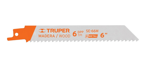 Segueta Sierra Sable 6in 6 Dpp Recta Para Madera 2pzs Truper