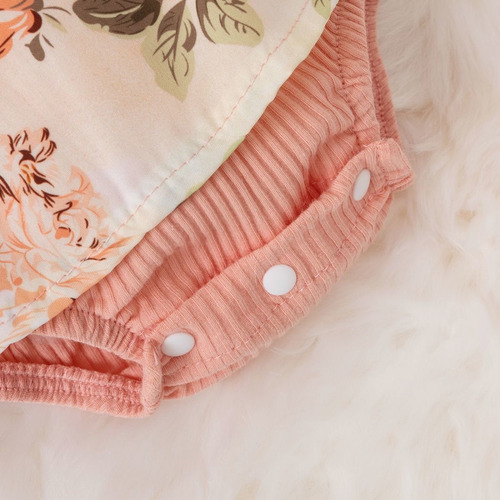 2pcs Pañalero De Bebé Niñas Con Estampado Y Diademas