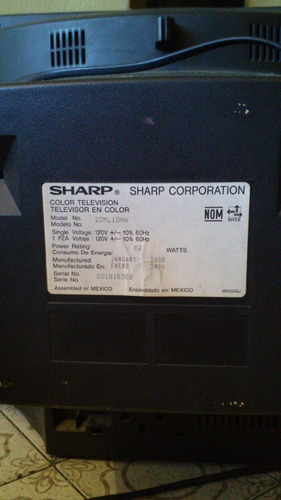 Imagen 2 de 2 de Televisor A Color Sharp, Usado.