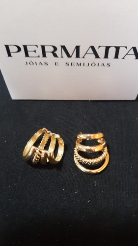 Imagem 2 de 5 de Brinco Ear Hook 4 Argolas Alta Fusão - Sa849br