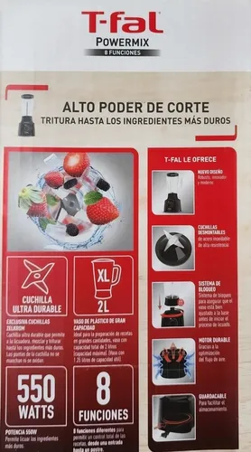 Licuadora T fal Powermix Ln2888mx 8 Velocidades Vaso De 2lts