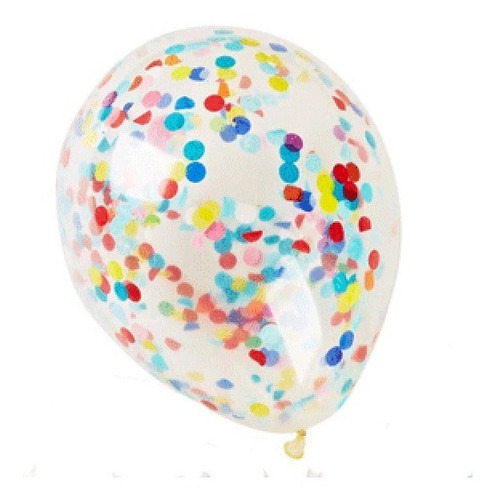 Globos Confetti De Colores R12 Paquete De 10 Unidades