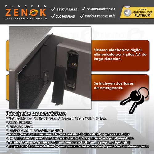 Caja Fuerte De Seguridad Digital Pared Piso Bloqueo Llaves