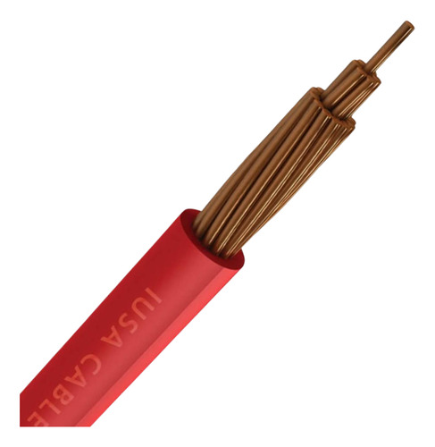 Cable De Cobre Calibre 14 Rojo Thhw-ls 399320 Iusa 100 Mts