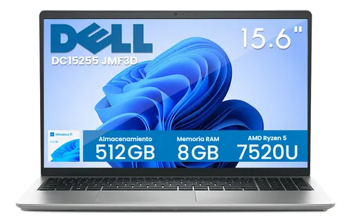 Laptop Dell 15 Dc15255 Amd Ryzen 5 8gb 512gb 15.6'' Fhd Windows 11