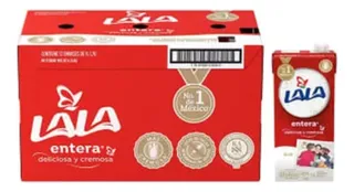 Leche Lala Entera 12 Pack 1 Litro C/u