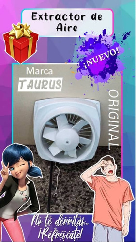 Extractor De Aire Marca Taurus. 8 Pulgadas.