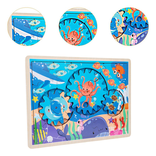 Rompecabezas De Animales, Juguetes 30x22,3x0,8cm Azul