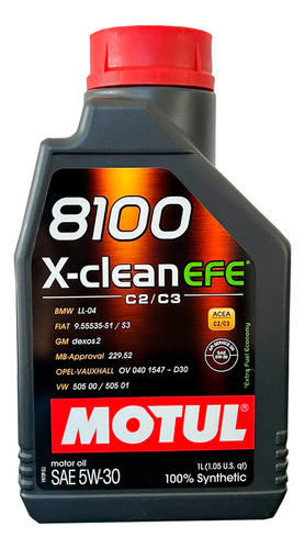 Lubricante Motul  5w30 8100 X-clean Efe 1l