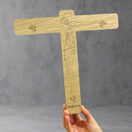 Crucifixo Cruz De Parede Vinde Ó Deus Grande 30 Cm