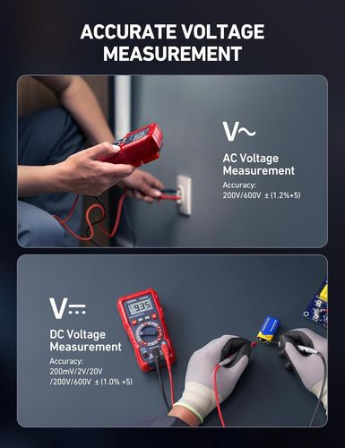 Probador De Voltaje Multímetro Digital Astroai, Medidor De V