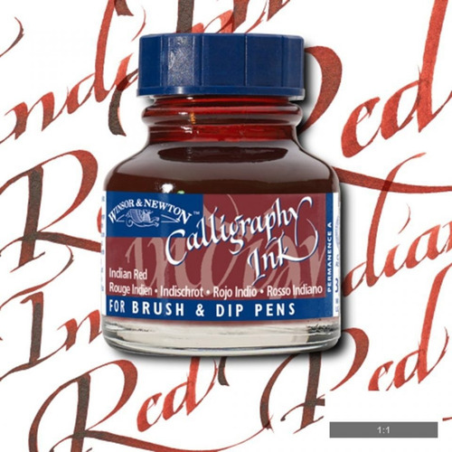 Tinta Para Caligrafia Winsor & Newton Indian Red 30ml