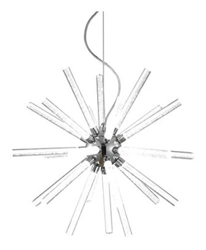 Colgante De Metal Y Acrílico Con Led Integrado De 19.5 In