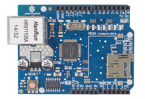 Sunfounder Escudo Ethernet W Compatible Con Arduino Uno R3 .