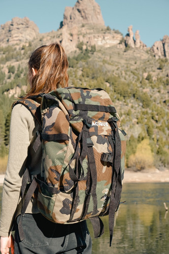 Imagen 2 de 10 de Mochila Cacique Atak 50 Pro - Trekking Cordura 1000