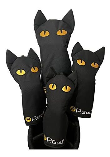 Funda Para Cabeza De Palo De Golf Driver (gato Negro)