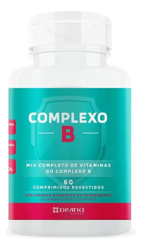 Complexo B Divina Pharma B12 B6 Colina Inositol Biotina 60c