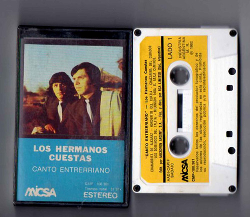 Los Hermanos Cuestas - Canto Entrerriano - Casete