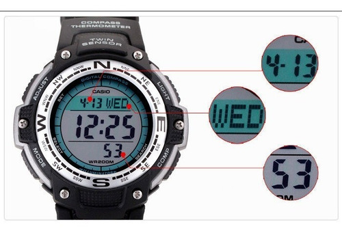 Relogio Casio Sgw-100-1v Bussola Termometro