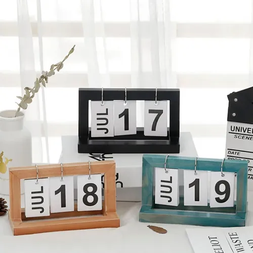 Decoración Escritorio Con Calendario Giro Página Simple