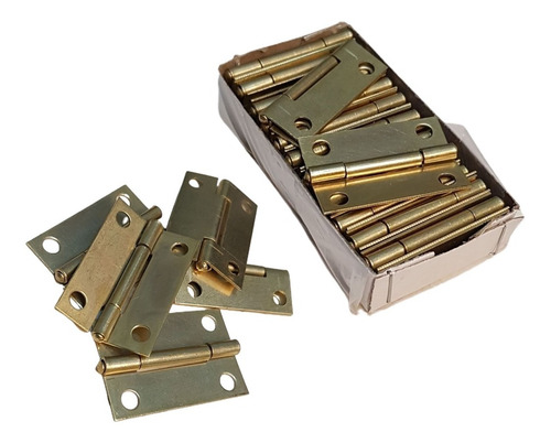 10 Cajas X 24 Bisagras Tipo Libro 5005 Bronc 1 1-2 Pul. 38mm