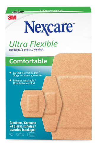 Parches Adhesivo Flexible Nexcare Surtido Impermeable X25un